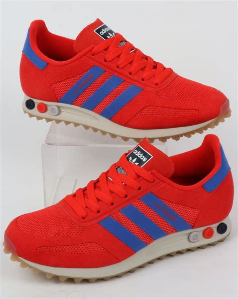 adidas la trainer red|adidas red sneakers women's.